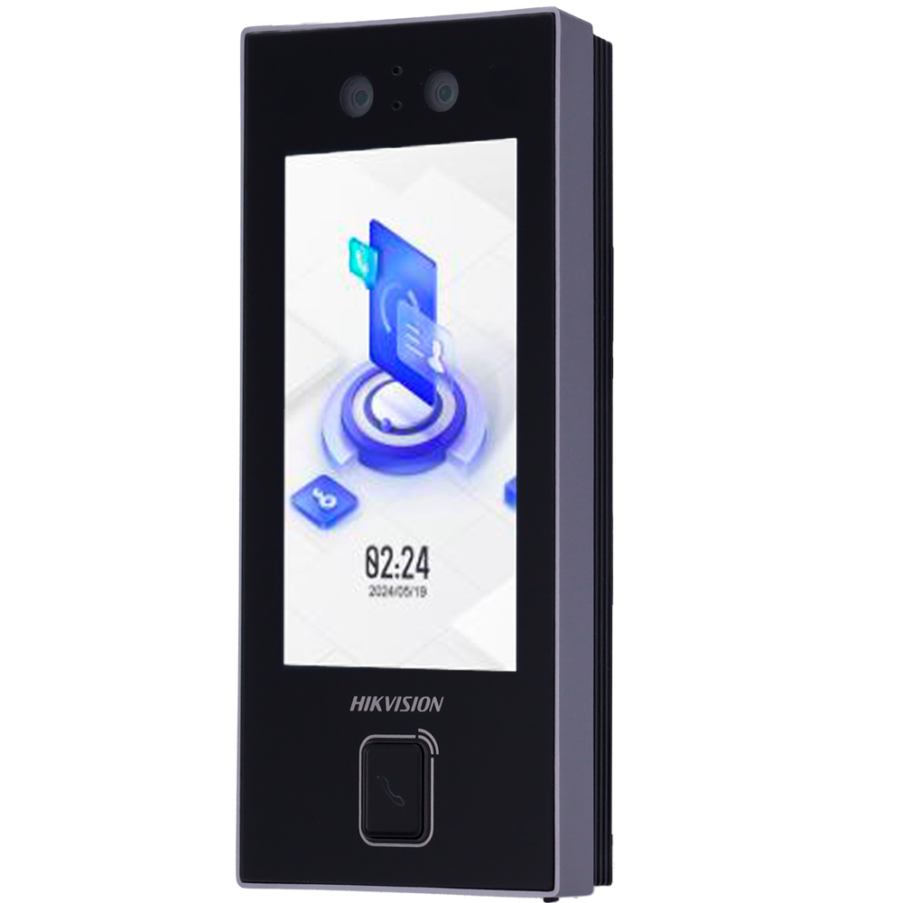 HIKVISION DS-K1T344MBWX-E1 Contrôle d'accès et de présence  IP65 Facial, carte MF et PIN - Bouton d'appel