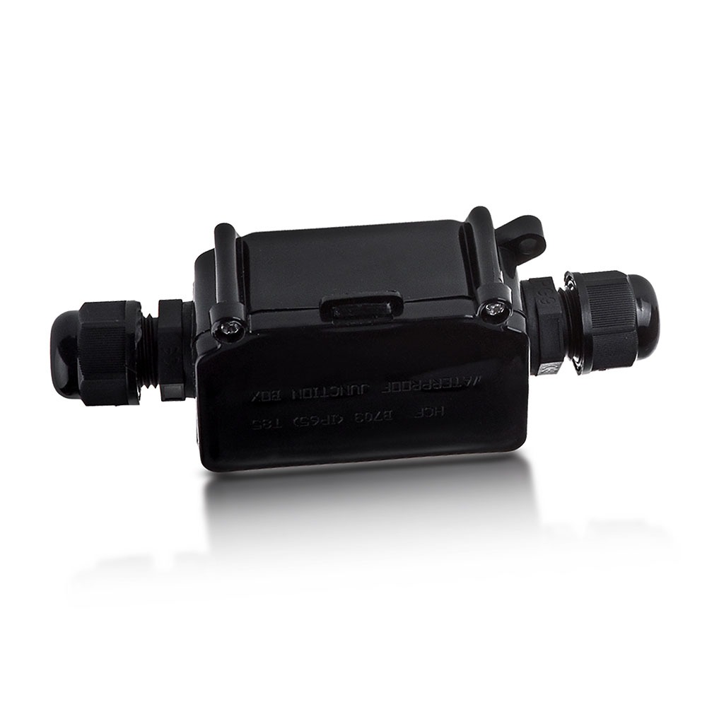 VT-7224 WATERPROOF BOX BLACK WITH TERMINAL BLOCK