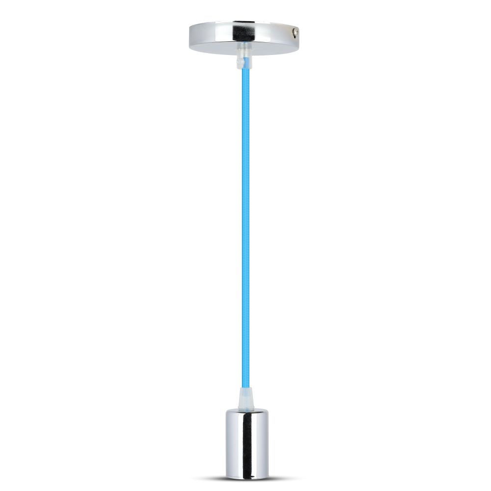 VT-7338 CHROME METAL CUP PENDANT LIGHT-BLUE