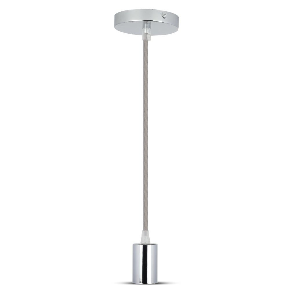 VT-7338 CHROME METAL CUP PENDANT LIGHT-GREY