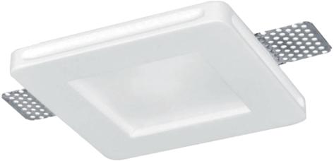 92GDL06SGL GYPSUM DOWNLIGHT SQUARE WITH DIFFUSER GU10