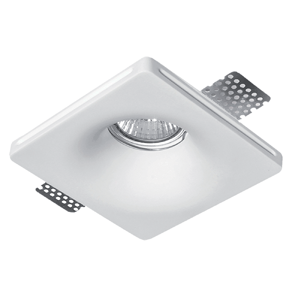 92GDL06S DOWNLIGHT EN GYPSE CARRÉ GU10 100x100