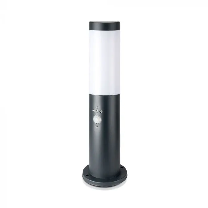 VT-838 BOLLARD LAMP WITH PIR SENSOR &amp; STAINLESS STEEL BODY(H:45CM)IP44 SATIN NICKEL