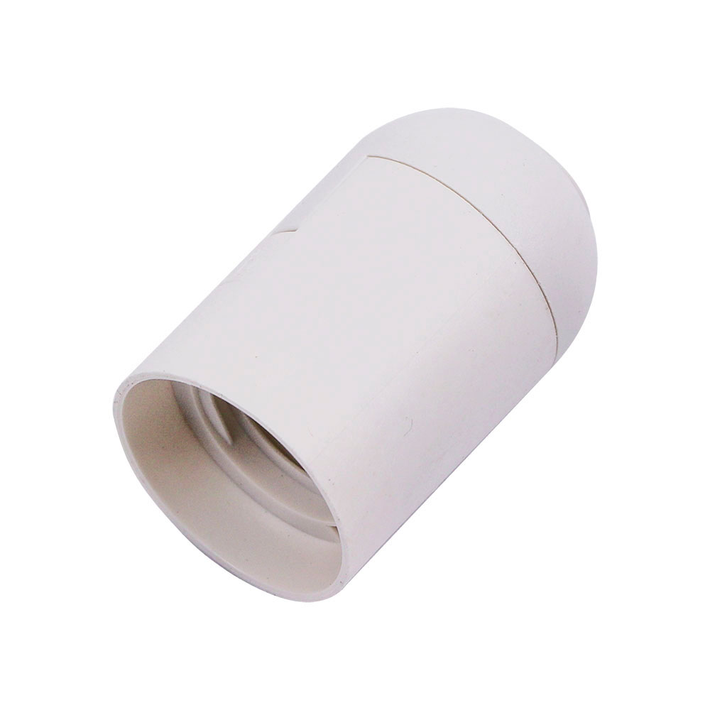 E27 LAMP HOLDER (POLYBAG WITH CARD) - WHITE