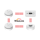 Wisualarm Wireless Interconnected Smoke Alarm &amp; CO Alarm &amp; Heat Alarm 4PC Kit