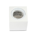 VT-716 1XGU10 FITTING WITH ALUMINUM RING SQUARE - WHITE