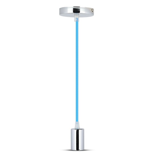 [3783] VT-7338 CHROME METAL CUP PENDANT LIGHT-BLUE