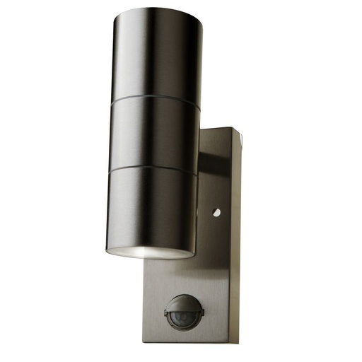 [7503] VT-7622PIR GU10 WALL FITTING WITH SENSOR,STAINLESS STEEL BODY-2 WAY IP44