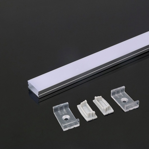 [3352] VT-8108 ALUMINUM PROFILE 2000*23.5mm*10mm -MILKY