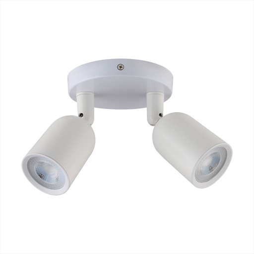 [7981] VT-897 2xGU10 WALL FITTING WHITE