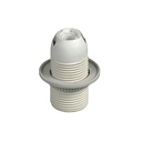 LAMP HOLDER WITH PLASTIC COVER AND RING E27 WHITE