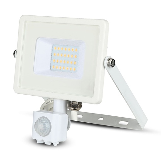 VT-20-S 20W SMD PIR SENSOR FLOODLIGHT WITH SAMSUNG CHIP  WHITE BODY WHITE GLASS