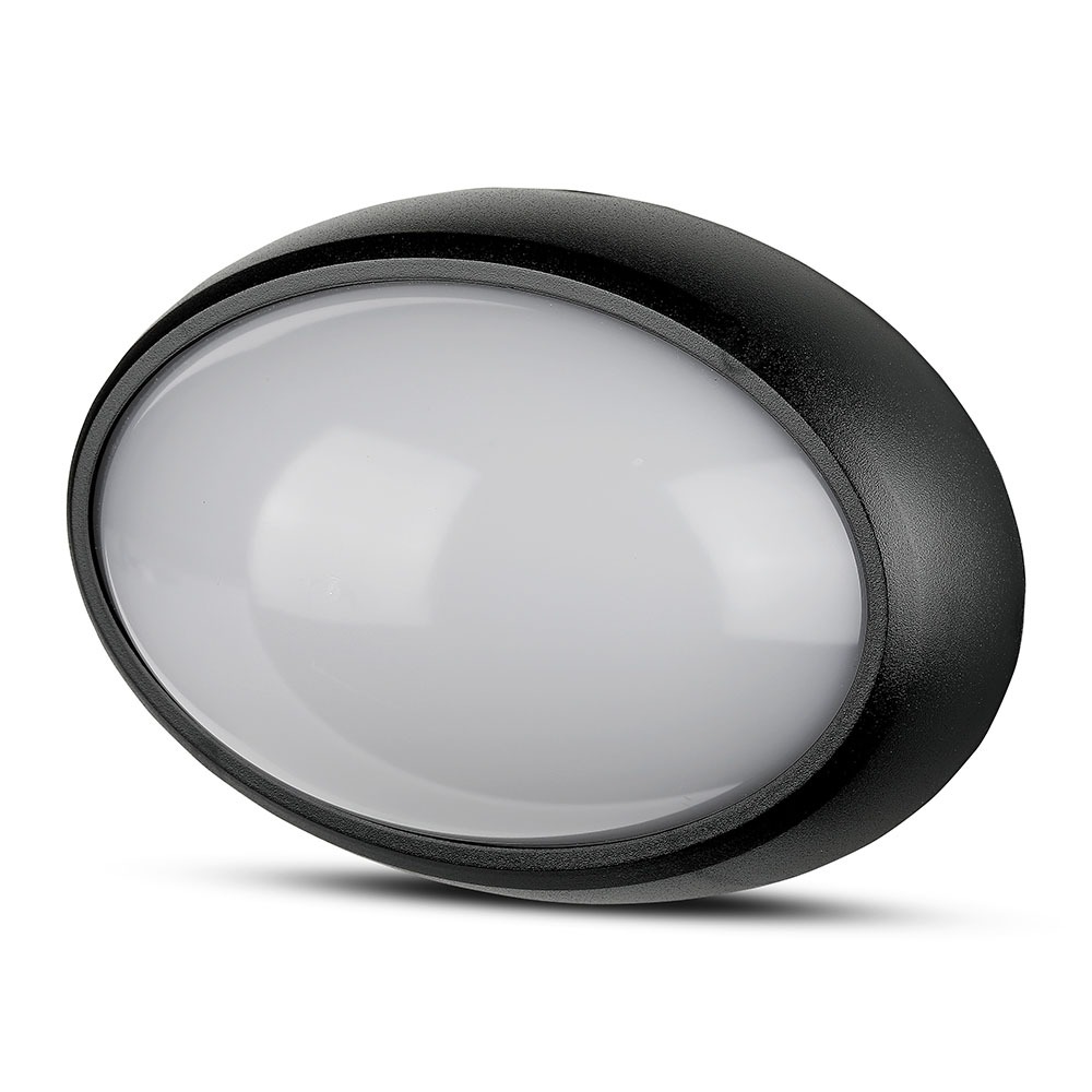 VT-8014 8W FULL OVAL IP54 DOME LIGHTS  BLACK BODY