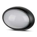 VT-8014 8W FULL OVAL IP54 DOME LIGHTS  BLACK BODY