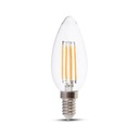 VT-2127 6W CANDLE FILAMENT BULB-CLEAR COVER  E14