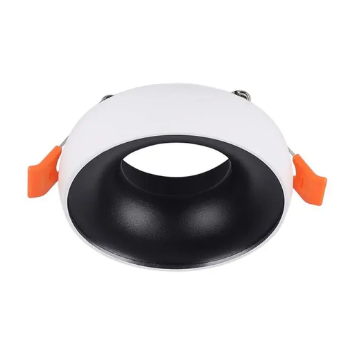 [6694] VT-980 GU10 FITTING ROUND WHITE FRAME+BLACK REFLECTOR