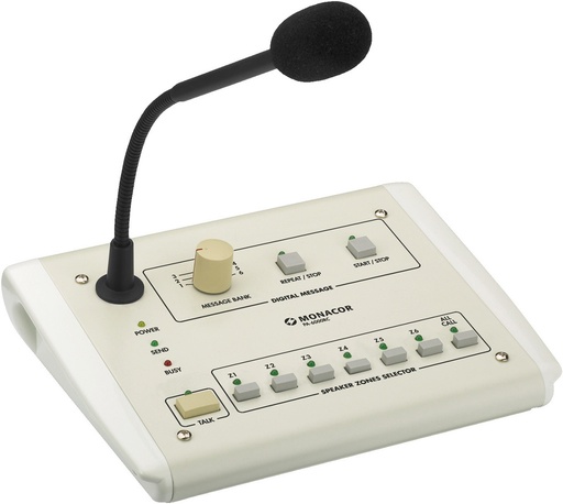 [PA-6000RC] PA-6000RC PA zone paging desktop microphone, for connection to PA-6240, PA-6480 and PA-6600