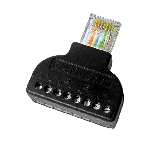 [CON300-BLOCK] CON300-BLOCK RJ45 to Terminal Adapter RJ45 Male Connector 8 Terminals