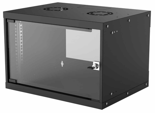 [714143] Intellinet 19&quot; Basic Wallmount Cabinet, 6U Black, 353 (h) x 540 (w) x 400 (d) mm Deep, IP20-Rated