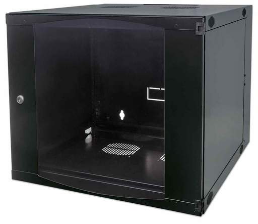 [713887] 19&quot; Wallmount Cabinet, 15U, Flatpack 725 (h) x 540 (w) x 600 (d) mm , Black Double Section 