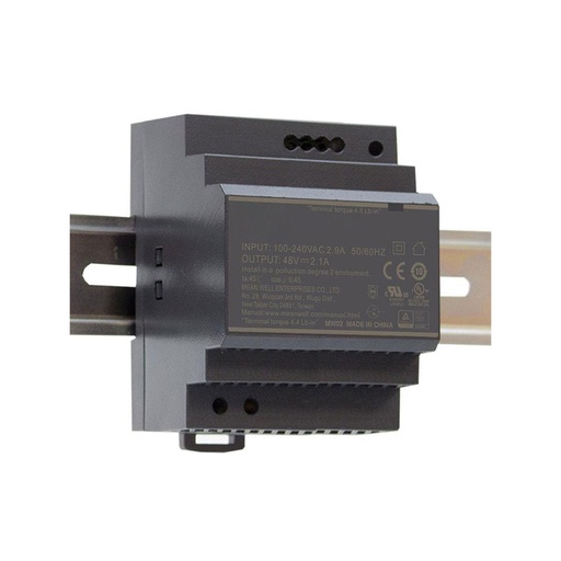 [DC48V-90-DIN] 48VDC/1.9A  90W power supply for DIN rail