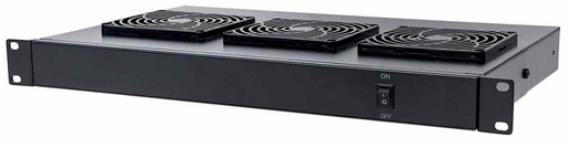 [712668] 3-Fan Ventilation Unit for 19&quot; Racks, 1U, Black