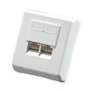 VALUE Cat.6 (Class E) Surface Mount Wall Jack, STP, white