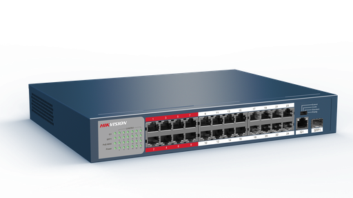 [DS-3E1526P-EI] HIKVISION DS-3E1526P-EI 24-PORT Gigabit Smart POE Switch 24 x gigabit PoE RJ45 ports, 1 × gigabit RJ45 port, 1 x gigabit fiber optical port