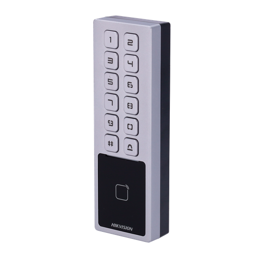 [DS-K1T805MBWX] DS-K1T805MBWX Contrôle d'accès Autonome Carte MF et PIN - IP65 , IK08 iVMS-4200 | Hik-Connect