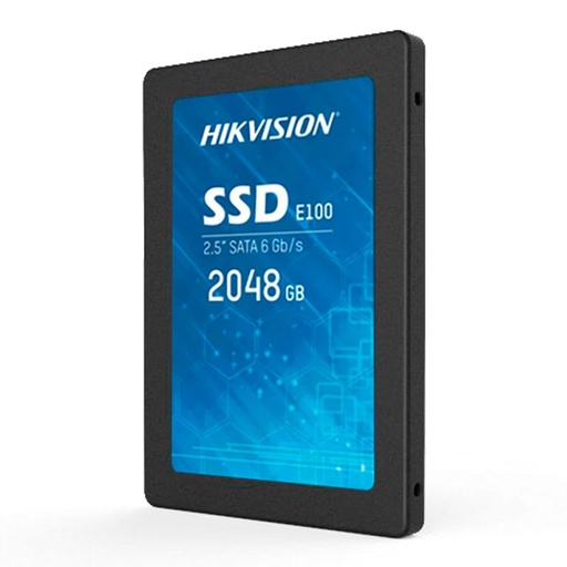 [HS-SSD-E100-2048G] Hikvision HS-SSD-E100-2048G hard disk 2 TB, SATA IIII Interface - Write speed up to 430 MB/s - Long lasting service life - Ideal for video surveillance