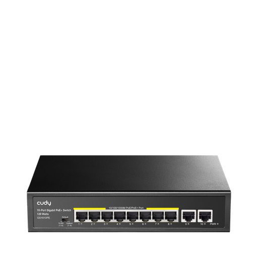 [GS1010PE] Cudy GS1010PE  Switch PoE+ Gigabit à 8 ports avec 2 ports de liaison montante Gigabit 120 W