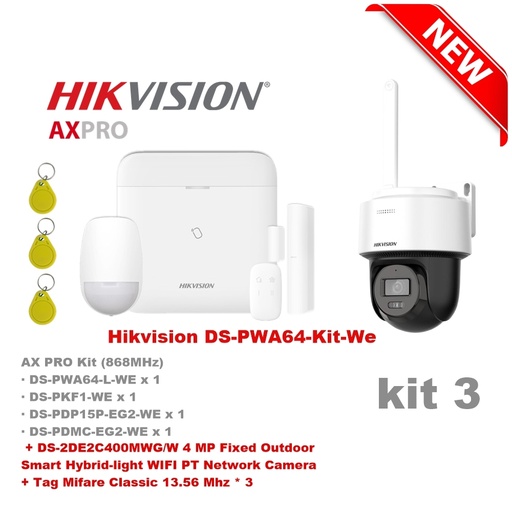 [PWA64-KIT03]  Kit d'alarme sans fil Hikvision DS-PWA64-Kit-WE 3
