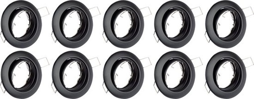 ELMARK 9251R-SET  Spot Armatuur 10 Pack - GU10 Inbouwspot - Rond -  Aluminium - Kantelbaar Ø82mm