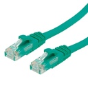 INT Network Cable, Cat6 Compatible, CCA, U/UTP, PVC, RJ45, 0.25 m, Green, Bag 