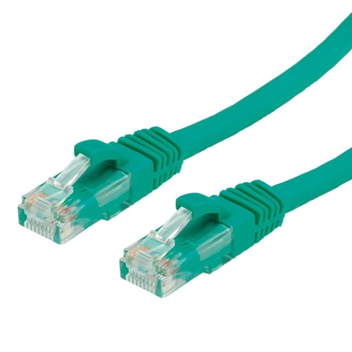 [730815] INT Network Cable, Cat6 Compatible, CCA, U/UTP, PVC, RJ45, 0.25 m, Green, Bag 