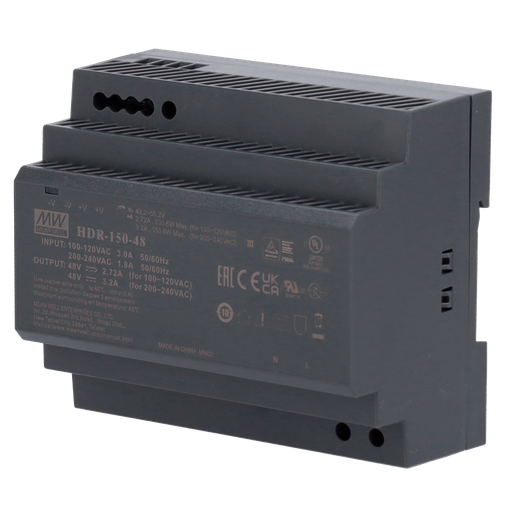 [DC48V-150-DIN] DS-KAW150-4N Voedingsrail DIN AC/DC (PSU), 1 sortie, 150 W, 48 VDC, 3,2 A