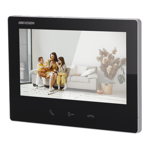[DS-KH7300EY-TE2] Hikvision DS-KH7300EY-TE2(BK) Video-deurintercommonitor 7" TFT-scherm 2 HD-draden,  Zwarte kleur