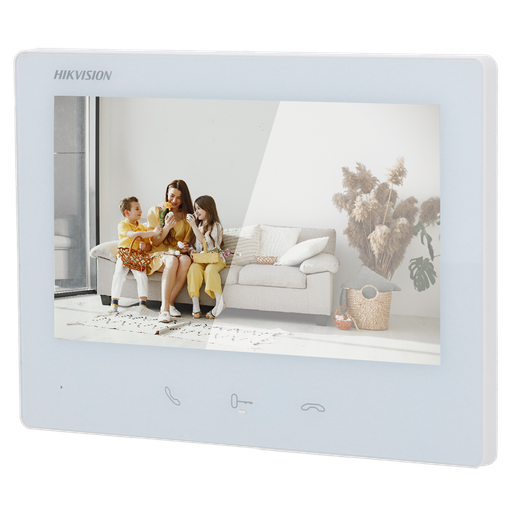 [DS-KH7300EY-TE2(Wh)] Hikvision DS-KH7300EY-TE2(Wh) Moniteur d'interphone vidéo 7" TFT 2 fils HD, couleur Blanc