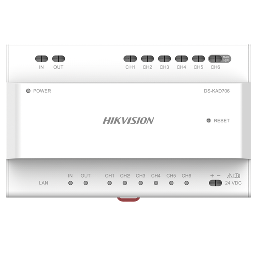 [DS-KAD706] Distributeur Hikvision DS-KAD706 6x interface 2 fils 24 V CC
